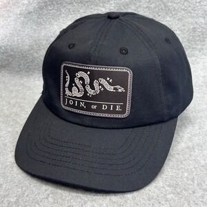 Join or Die Snake Patch Mens Black WearGuard Baseball Hat Adjustable OSFM
